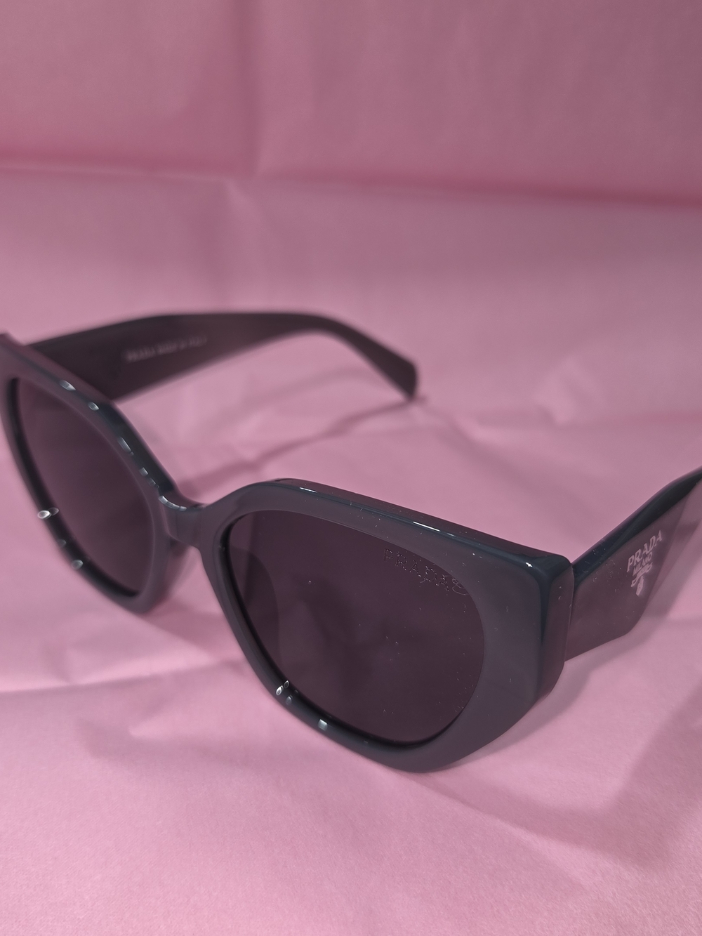 Prada Women's Dark Gray Cat-Eye Sunglasses